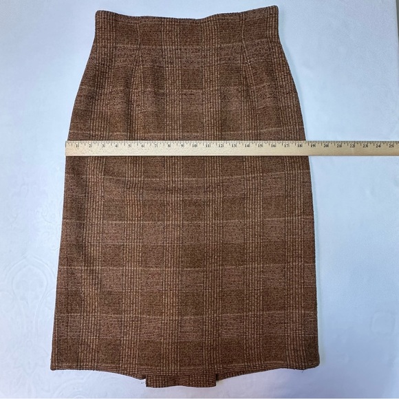 Doncaster Brown Checkered Pencil Skirt - Picture 10 of 13